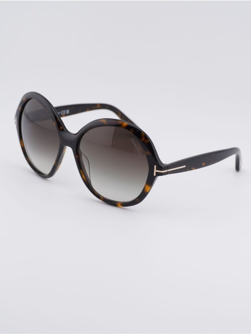 Tom Ford Annabelle-02 FT1282 52B Sunglasses Havana Geometric Frame, Smoke Lenses